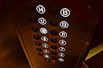 photo of elevator controls